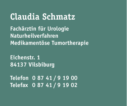 Claudia Schmatz, Fachärztin für Urologie, Naturheilverfahren